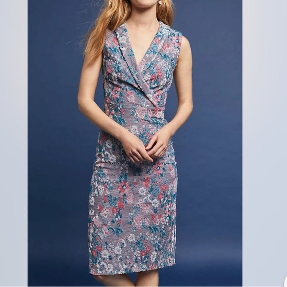 Anthropologie Dresses & Skirts - Maeve Jacquard Floral Lillac Dress